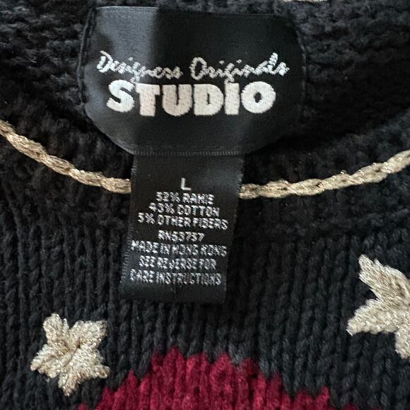 Vintage Designers Originals Santa Sweater L 3D  Ramie Cotton Christmas Cozycore - Picture 4 of 6